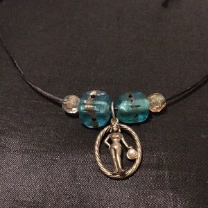 Handmade Necklace Metal Female Image With Beads